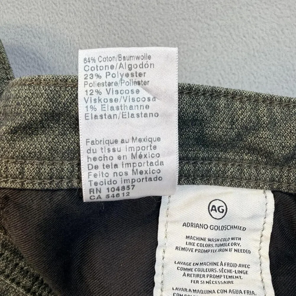 AG Adriano Goldschmied The Everett Jeans Mens 36x30* Green Slim Straight Stretch